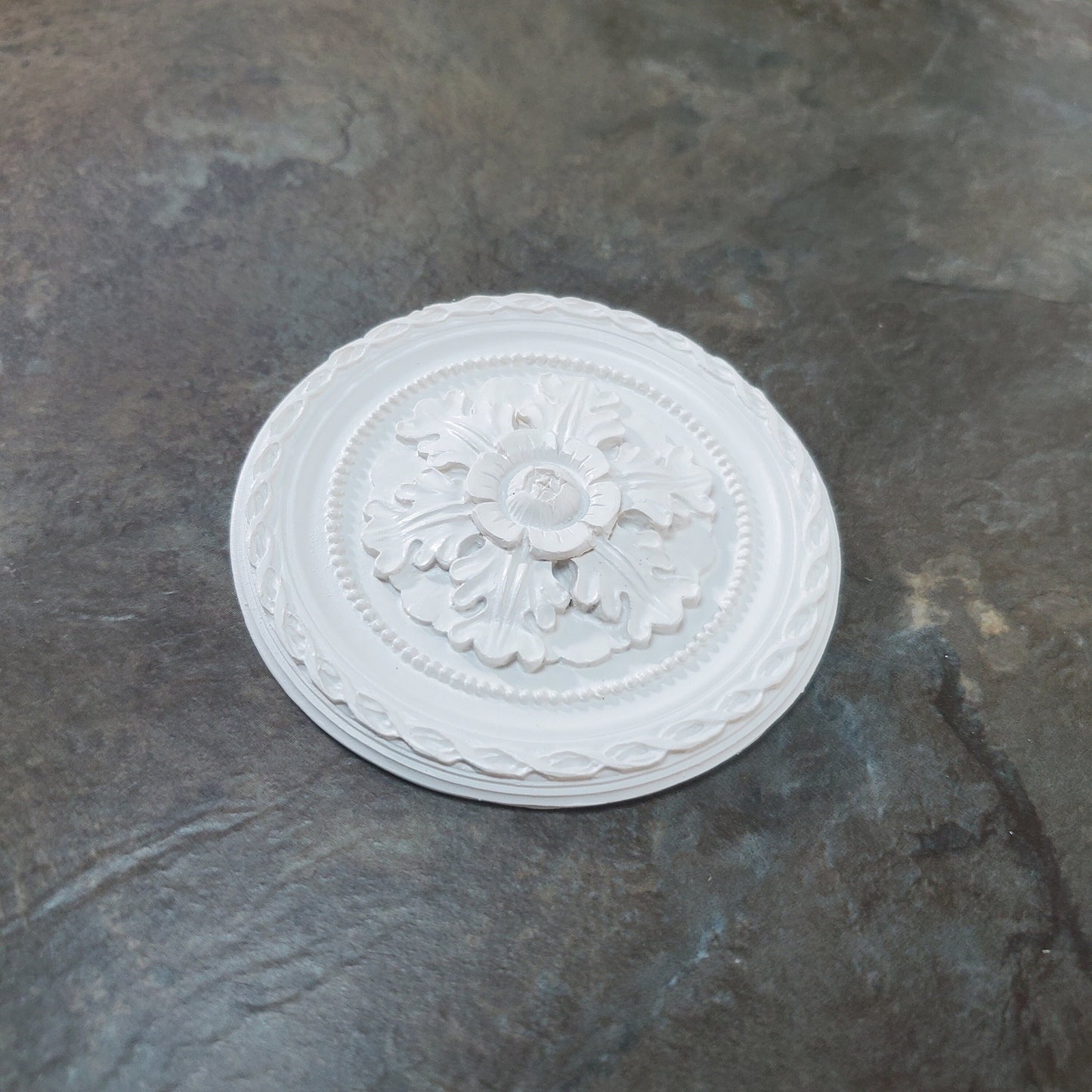 Dollhouse Large Cast Resin Ceiling Rose Medallion 1:12 Scale Miniature 2 11/16" 68mm