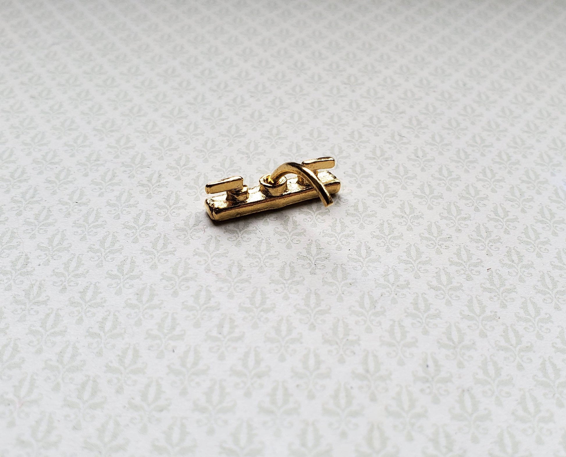 Dollhouse Faucet Tap for Kitchen or Bathroom Sink 1:12 Scale Gold Metal