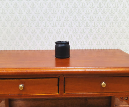 Dollhouse Small Black Jar or Vase Painted Black 1:12 Scale Miniature