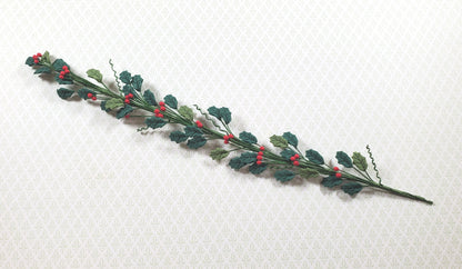 Dollhouse Holly and Red Berry Vine 1:12 Scale Miniature Garden Plants Flowers