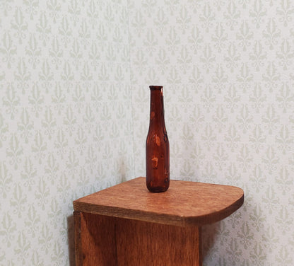 Dollhouse Amber Wine Bottle 1:12 Scale Miniature Decoration Drinks Kitchen