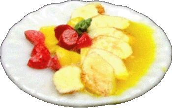 Dollhouse Pork Medallion Plate 1:12 Scale Miniature Food Kitchen