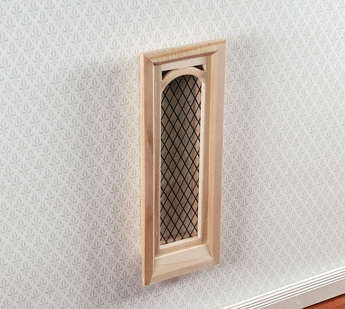 Dollhouse Small Narrow Window 1:12 Scale Wood with Interior Trim and Acrylic