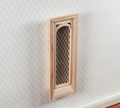 Dollhouse Small Narrow Window 1:12 Scale Wood with Interior Trim and Acrylic