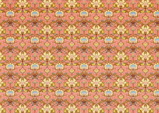 Dollhouse Wallpaper Victorian Morris Style Pink 1:12 Scale Miniature Itsy Bitsy