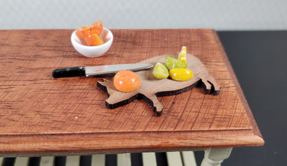 Dollhouse Lemon Wedges 2 Pieces 1:12 Scale Miniature Food Handmade