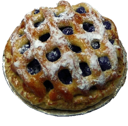 Dollhouse Berry Pie with Lattice Crust 1:12 Scale Miniature Dessert Food Bakery