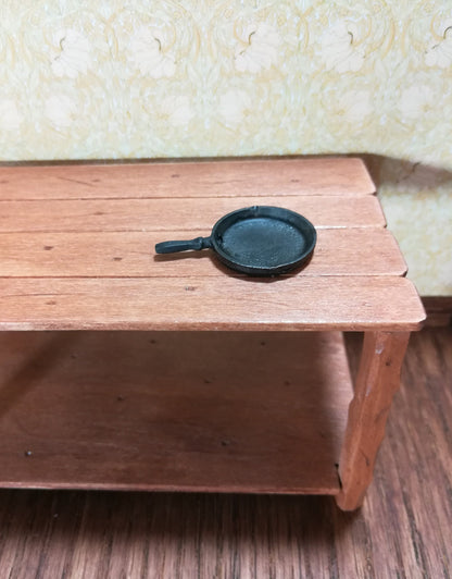 Dollhouse Miniature Frying Pan Cast Iron Look Painted Metal 1:12 Scale Kitchen