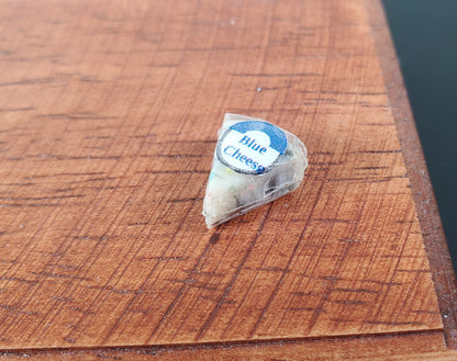 Dollhouse Blue Cheese Wedge Package 1:12 Scale Miniature Food Handmade