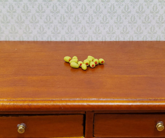 Dollhouse Green Olives with Pimento x12 1:12 Scale Miniature Food