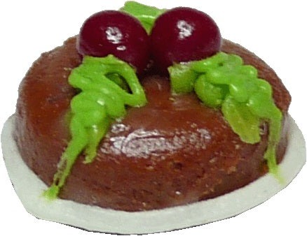Dollhouse 1:24 HALF SCALE Christmas Pudding Cake