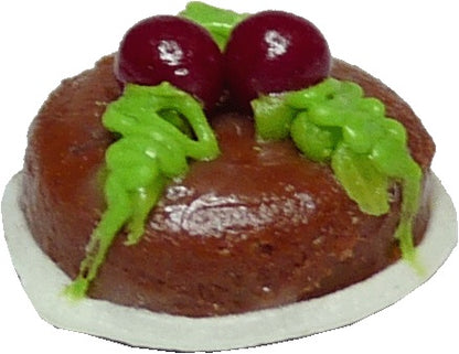 Dollhouse 1:24 HALF SCALE Christmas Pudding Cake