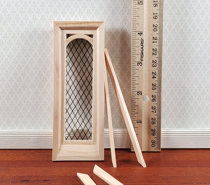Dollhouse Small Narrow Window 1:12 Scale Wood with Interior Trim and Acrylic