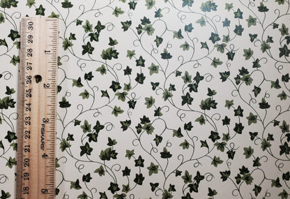 Dollhouse Wallpaper Climbing Ivy Beige 3 Sheets 1:12 Scale Miniature