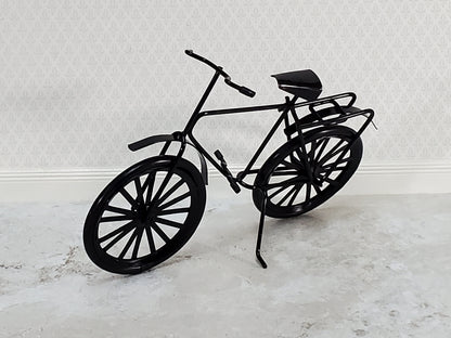 Dollhouse Miniature Bike Bicycle Black Metal 1:12 Scale Modern