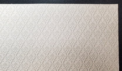 Dollhouse Gray on White Embossed Wallpaper x3 Sheets Art Nouveau 1:12 Scale