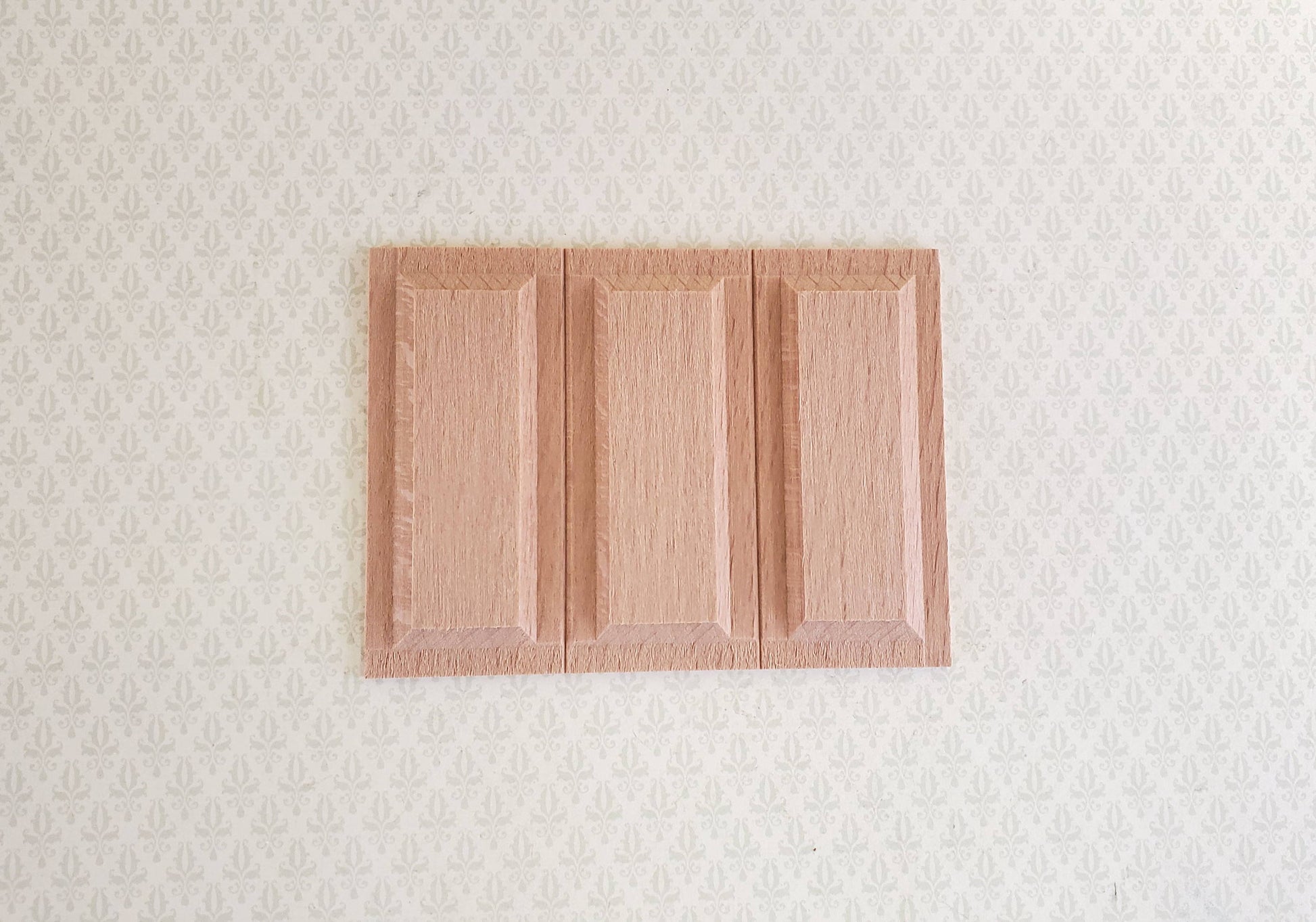 Dollhouse Miniature Wainscot Wall Panel Wood Paneling Raised Panels 1:12 Scale