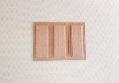 Dollhouse Miniature Wainscot Wall Panel Wood Paneling Raised Panels 1:12 Scale