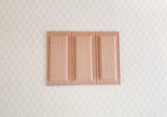 Dollhouse Miniature Wainscot Wall Panel Wood Paneling Raised Panels 1:12 Scale