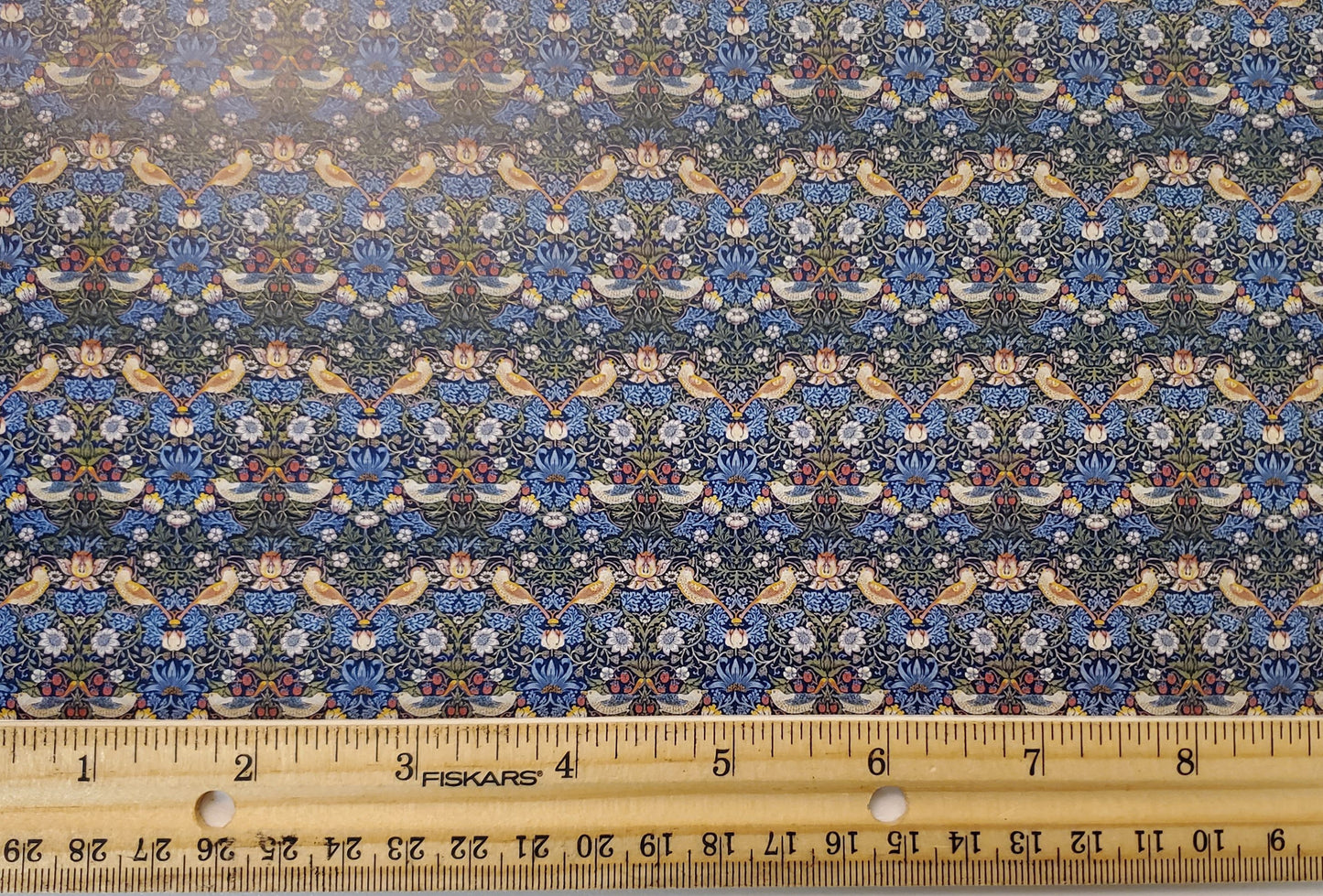 Dollhouse HALF SCALE Wallpaper William Morris Strawberry Thief 1 Sheet 1:24
