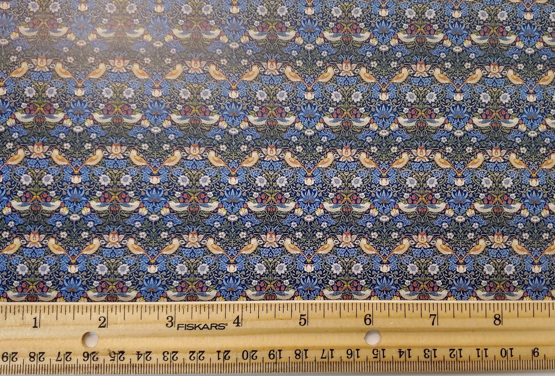 Dollhouse HALF SCALE Wallpaper William Morris Strawberry Thief 1 Sheet 1:24