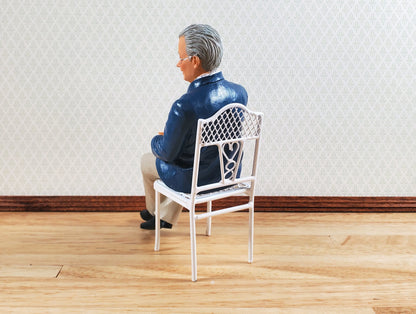 Dollhouse Modern Grandfather Grandpa Sitting 1:12 Scale "Carter" Houseworks