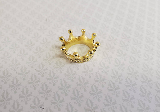 Regal Miniature Gold King's Crown Metal Dollhouse 7/16" Head Opening