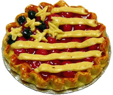 Dollhouse All American Cherry Berry Pie 1:12 Scale Miniature Food