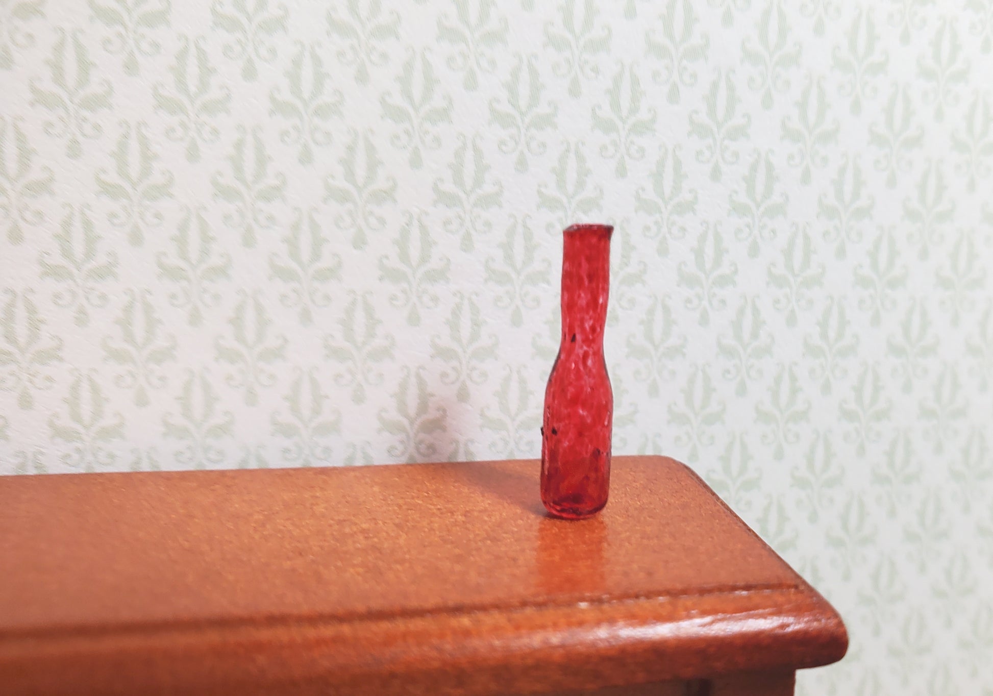 Dollhouse HALF SCALE Tiny Red Wine or Generic Bottle 1:24 Miniature