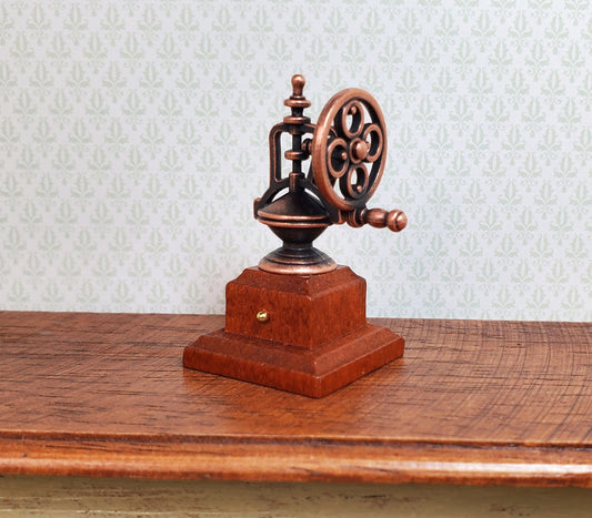 Dollhouse Large Coffee Grinder Vintage Style Miniature Kitchen Decor