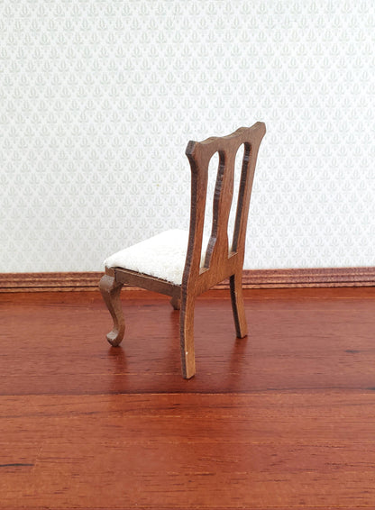 Dollhouse Chair for Kitchen or Dining Room White Seat 1:12 Miniature Furniture