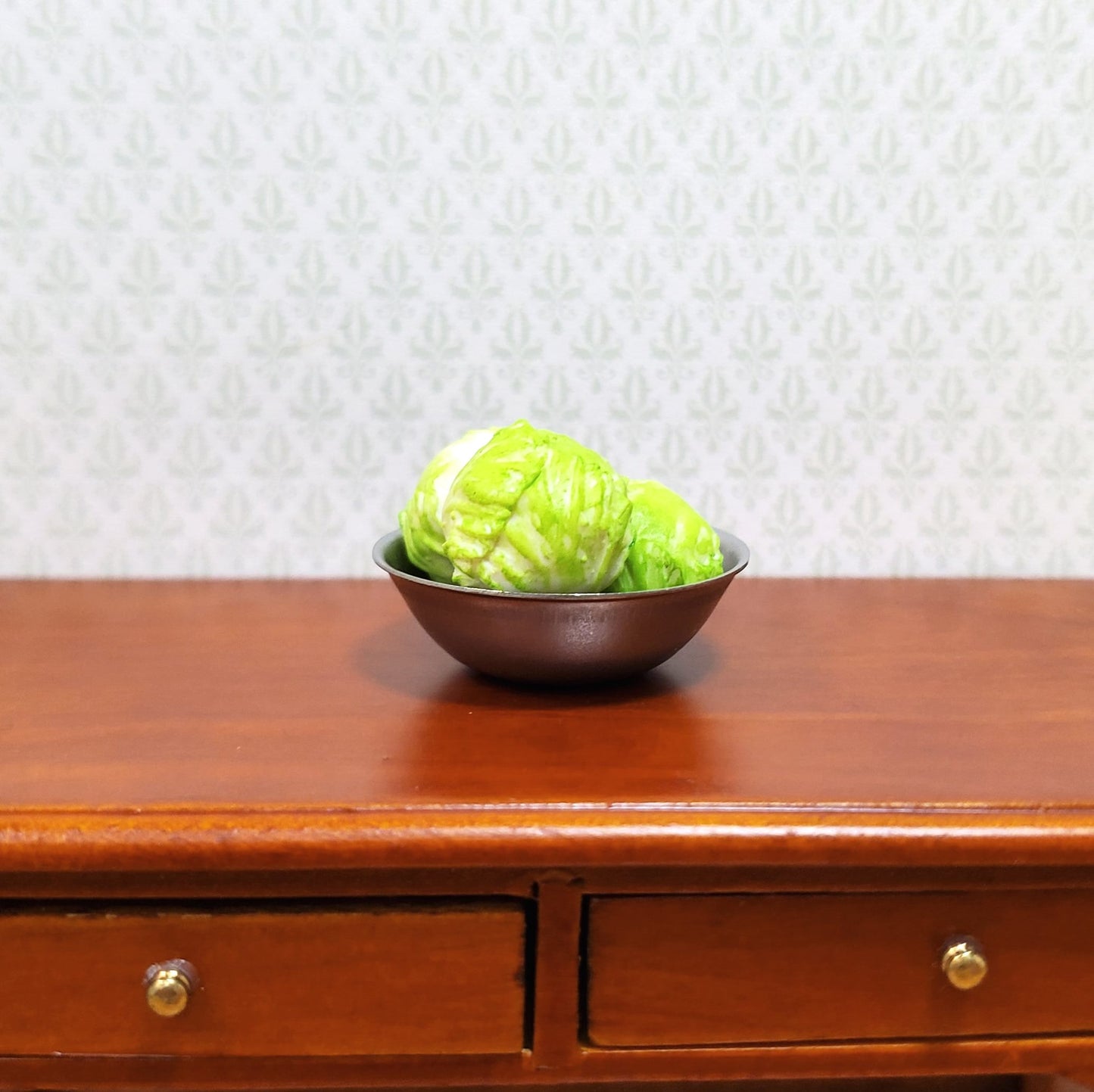 Dollhouse Cabbage Set of 3 1:12 Scale Miniature Kitchen Food Vegetables Grocery