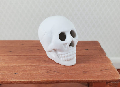 Miniature 1:6 Scale Halloween Ceramic Skull Unglazed