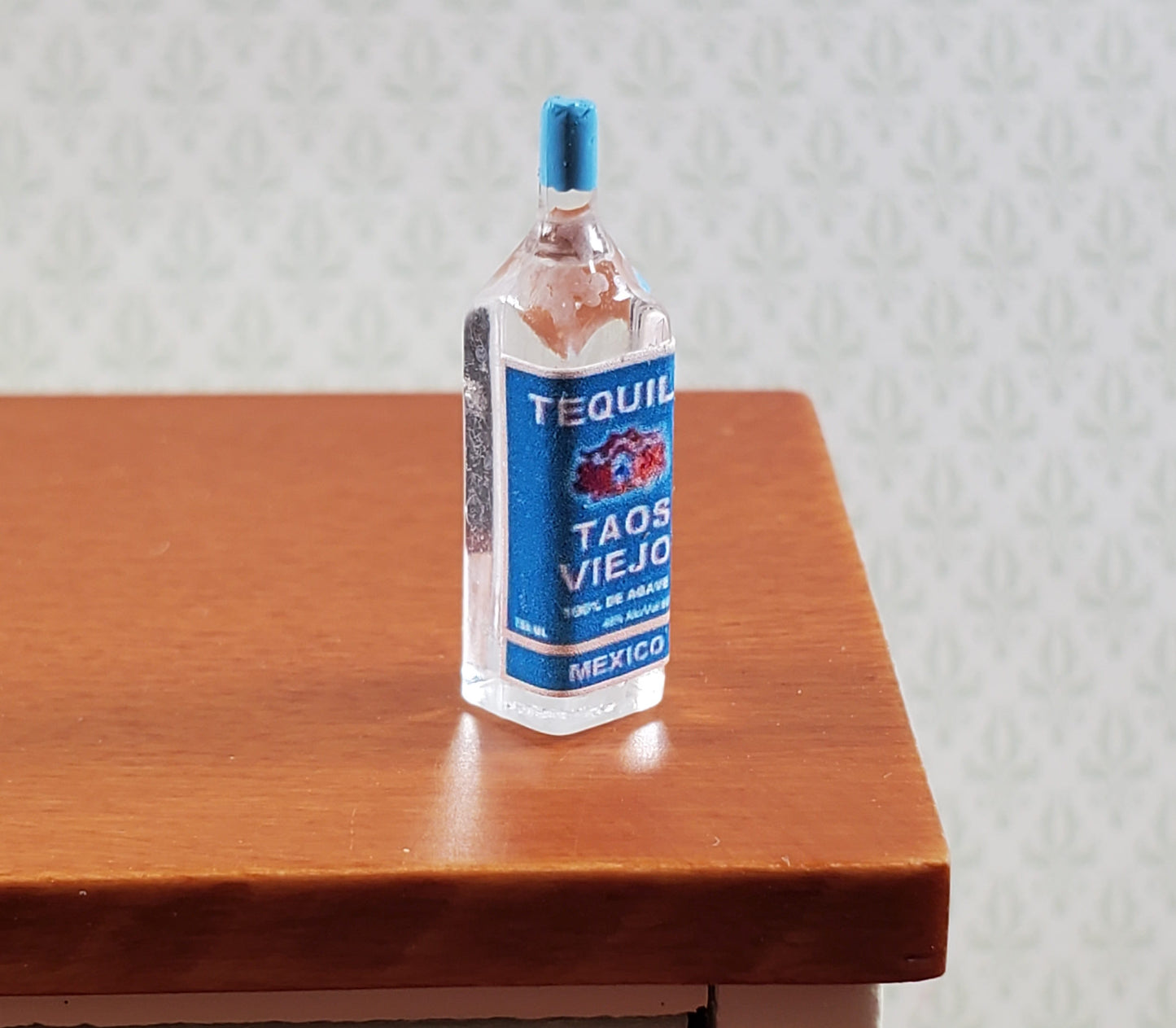 Dollhouse Bottle of Tequila White 1:12 Scale Miniature Drinks Handmade