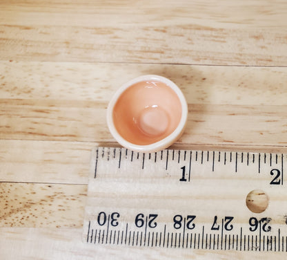 Dollhouse Peach Ceramic Serving Bowl 1:12 Scale Miniature
