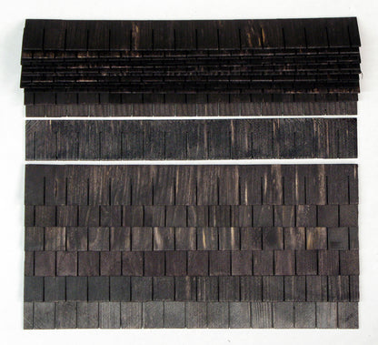 Dollhouse Shingles Wood Strips 12 pieces 12" long 1:12 Scale Miniature Roof