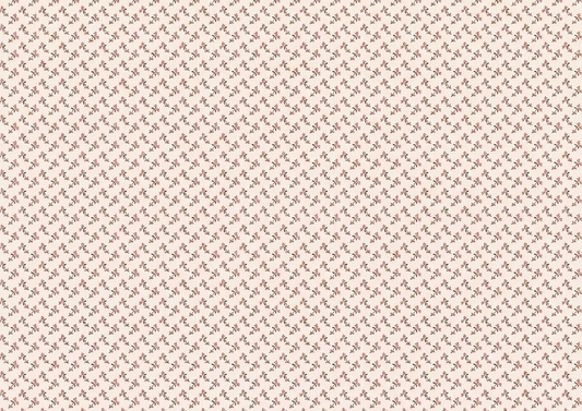 Dollhouse Wallpaper Paul's Garden Pale Pink by Brodnax 1:12 Scale Miniature