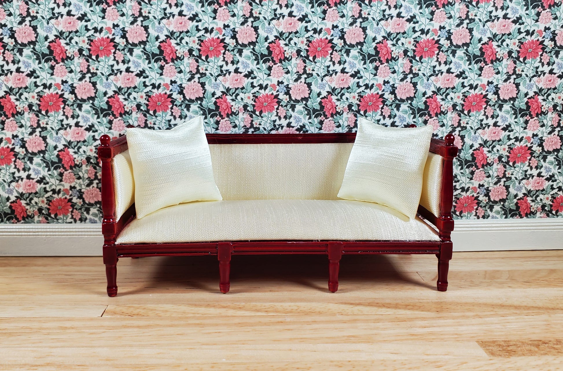 Dollhouse Wallpaper Coral Floral 1:12 Scale by MiniatureCrush