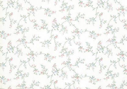 Dollhouse Wallpaper Cottage Garden Floral 3 Sheets 1:12 Scale Miniature