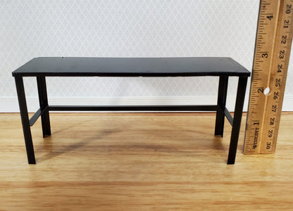 Dollhouse Work Table Workbench Black Metal 1:12 Scale Miniature Industrial