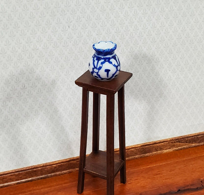 Dollhouse Blue & White Vase LARGE for Flowers Ceramic 1:12 Scale Miniature