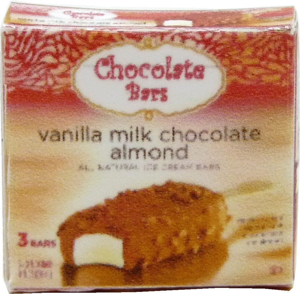 Dollhouse Ice Cream Bars with Nuts Box 1:12 Scale Miniature Food Kitchen