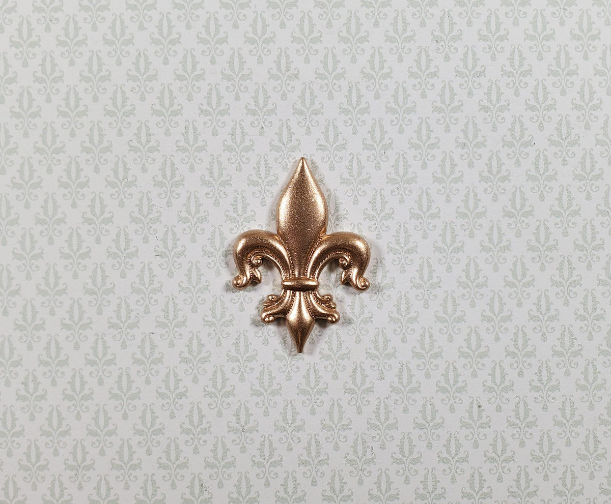 Fleur Di Lis Gold Metal Embellishment Wall Art 1 3/16"
