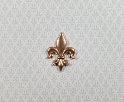 Fleur Di Lis Gold Metal Embellishment Wall Art 1 3/16"