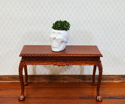 Miniature Halloween Skull Planter or Candy Dish for Dollhouse Decoration 1" Tall
