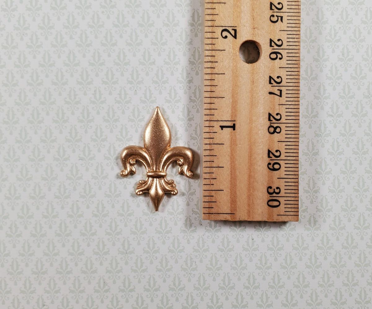 Fleur Di Lis Gold Metal Embellishment Wall Art 1 3/16"