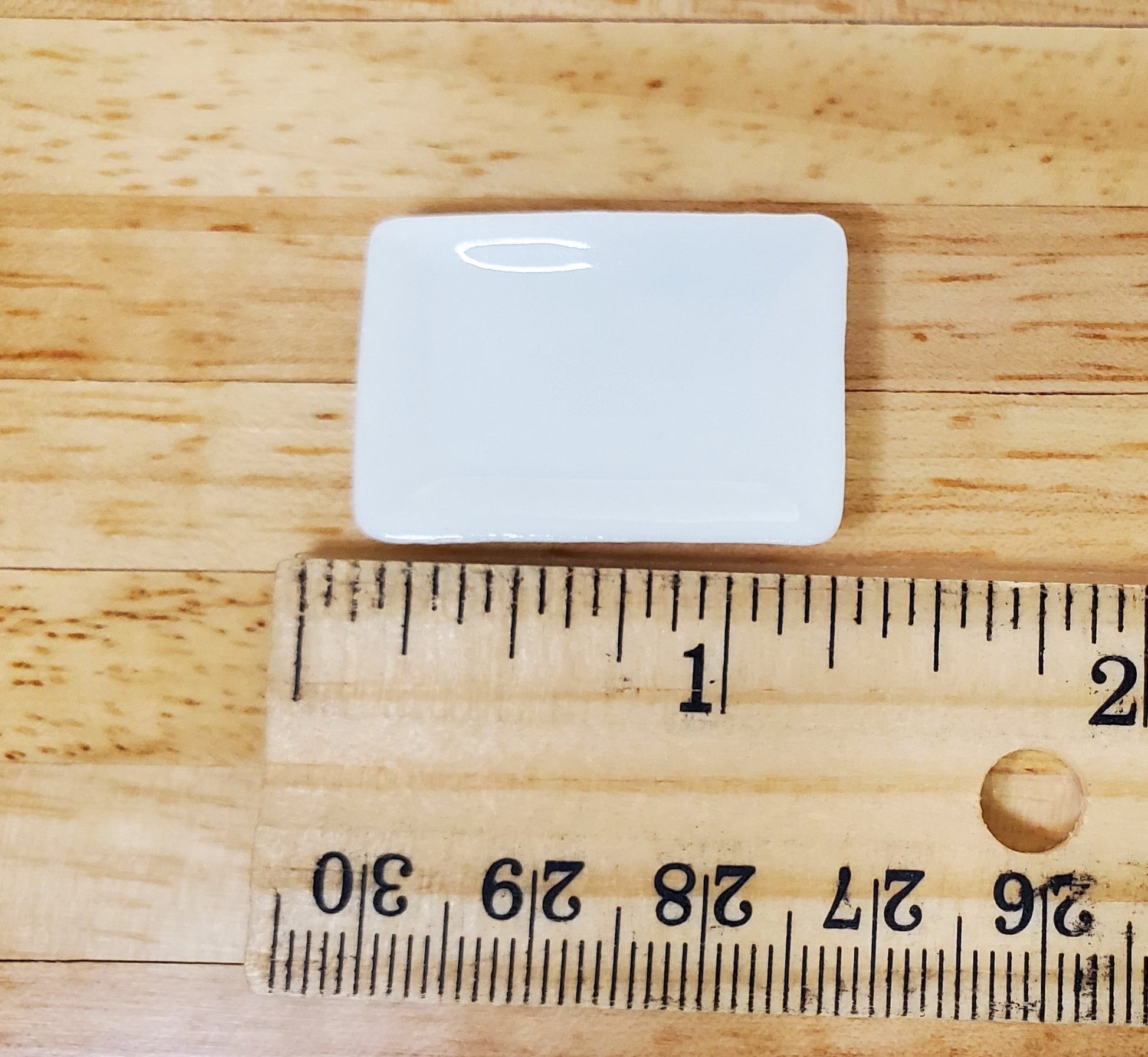 Dollhouse Tray White Ceramic Set of 2 1:12 Scale Miniature Dishes