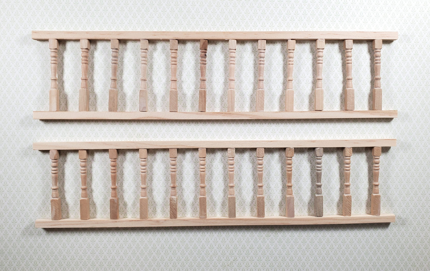 Dollhouse Porch Railing x2 Pieces for Porches Decks Gardens 1:12 Scale Miniature