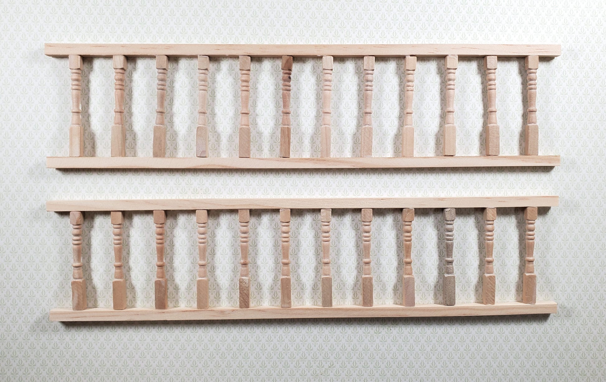 Dollhouse Porch Railing x2 Pieces for Porches Decks Gardens 1:12 Scale Miniature