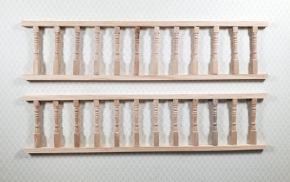 Dollhouse Porch Railing x2 Pieces for Porches Decks Gardens 1:12 Scale Miniature
